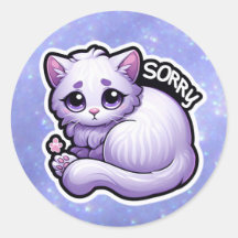 cute cat sticker - sorry