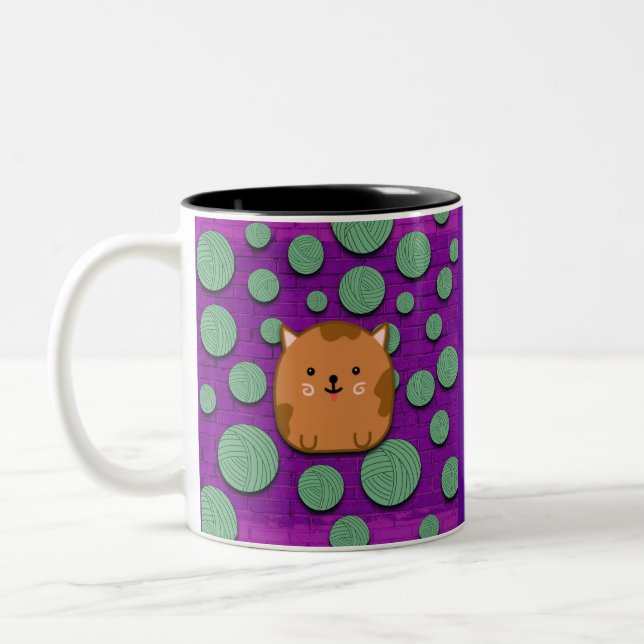 Cute Cat Sticking Out Tongue Mug (Gauche)