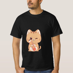 cute cat student cat lovers design T-Shirt