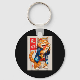Cute Cat Sushi Japanese Food Anime Graphic Tees Me Keychain