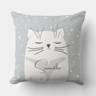 Cute cat, symbol of 2023.  throw pillow
