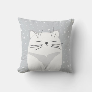 Cute cat, symbol of 2023. throw pillow