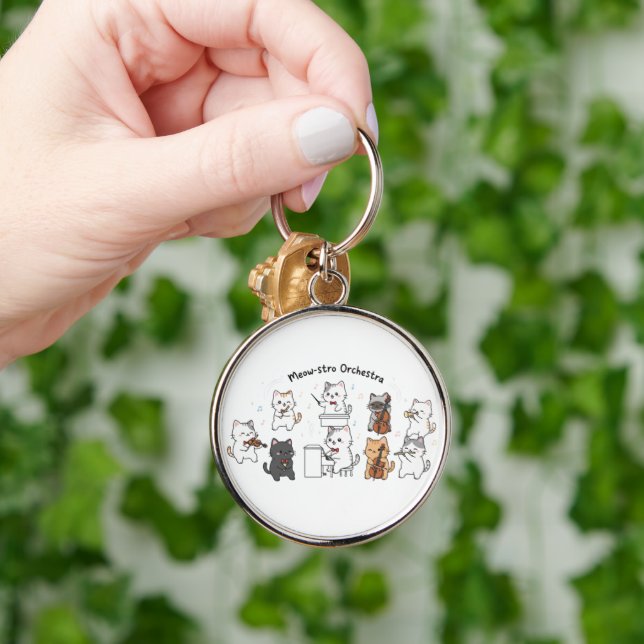 Cute Cat Symphony Band  Keychain (Hand)