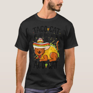 Cute Cat Tacocat Spelled Backwards Is Taco Cat T-Shirt