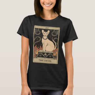 Cute Cat Tarot  The Devil Cat For Women Kids T-Shirt