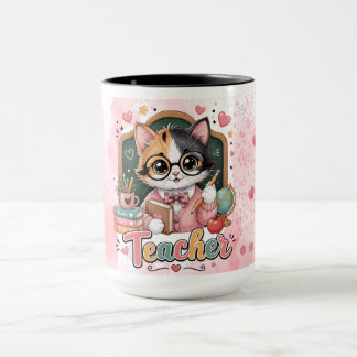 Cute Cat Teacher  Gift  Mug