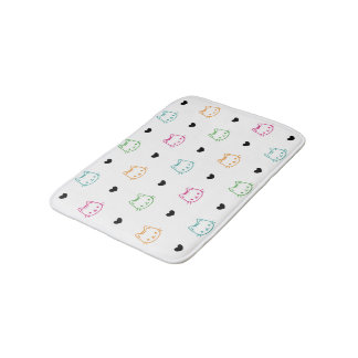 Cute Cat Theme Bath Mat