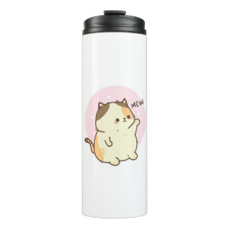 cute cat thermal tumbler