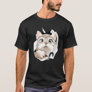 Cute Cat Torn Cloth Cat T-Shirt