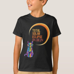 Cute Cat Total Solar Eclipse Usa T-Shirt