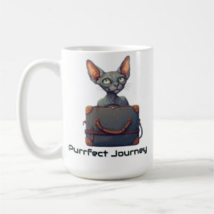 Cute Cat Traveler – Gift for Cat Lovers Coffee Mug
