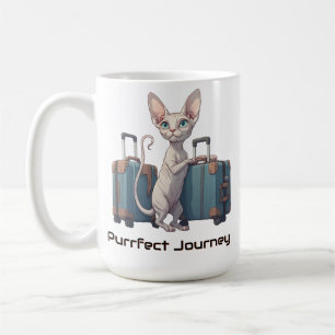 Cute Cat Traveler – Gift for Cat Lovers Coffee Mug