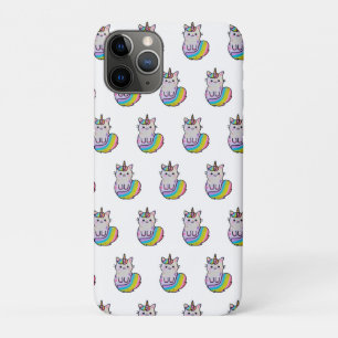 Cute cat unicorn rainbow iPhone 11 pro case