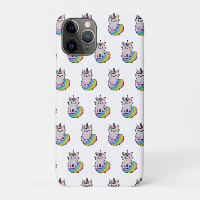 Cute cat unicorn rainbow Case-Mate iPhone case (Back)