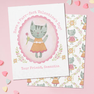 Cute Cat Valentines Day Card