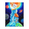 Cute Cat Water Goddess Amphitrite postcard