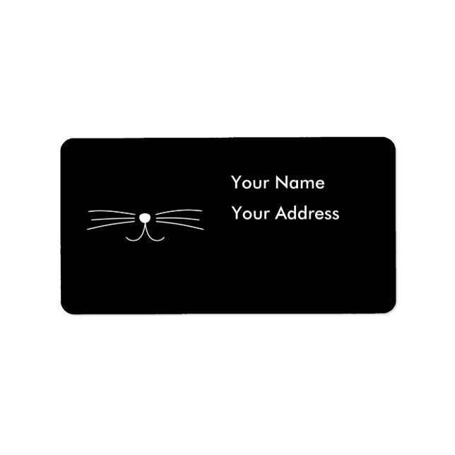 Cute Cat Whiskers Label (Front)