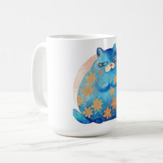 cute cat with a blue eyes	 coffee mug