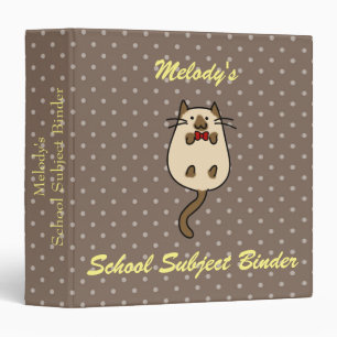 Cute Cat with Bow Tie Binder