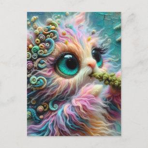 Cute Cat with Catnip Postcard