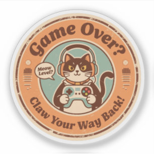 Cute Cat with Controller & Headphones Gamer