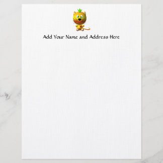 Cute Cat With Crown Letterhead