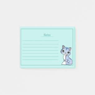 Cute Cat with Lines Post-it Notes