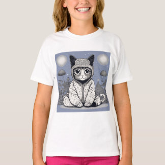 Cute Cat with Pajama T-Shirt