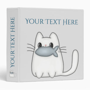 Cute Cat with Prize Fish Binder