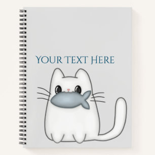 Cute Cat with Prize Fish Notebook