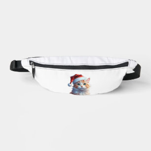 Cute cat with santa hat Classic T-Shirt Fanny Pack