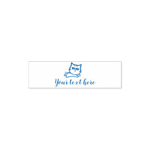 Cute Cat with text Self-inking Stamp