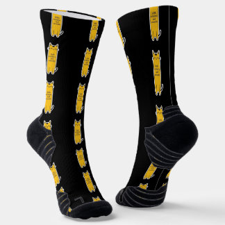 Cute Cat With Whisker Warmth Minimalist Design Socks