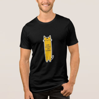 Cute Cat With Whisker Warmth Minimalist Design Tri-Blend Shirt