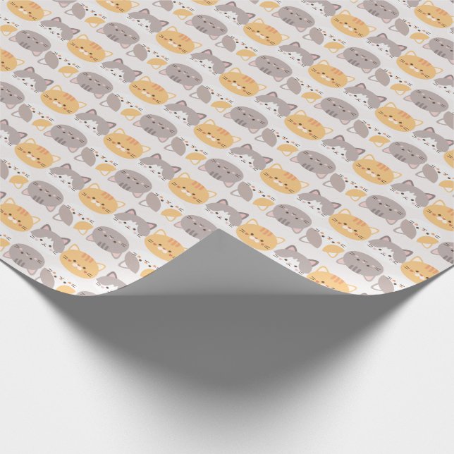 Cute Cat Wrapping Paper (Corner)