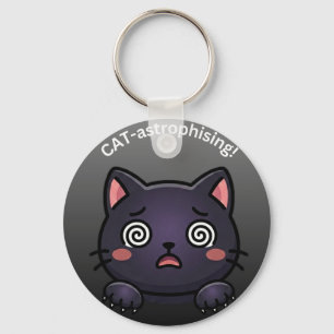 Cute Catastrophizing Cat Keychain