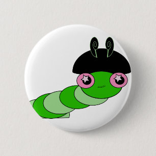 Cute Caterpillar 2 Inch Round Button