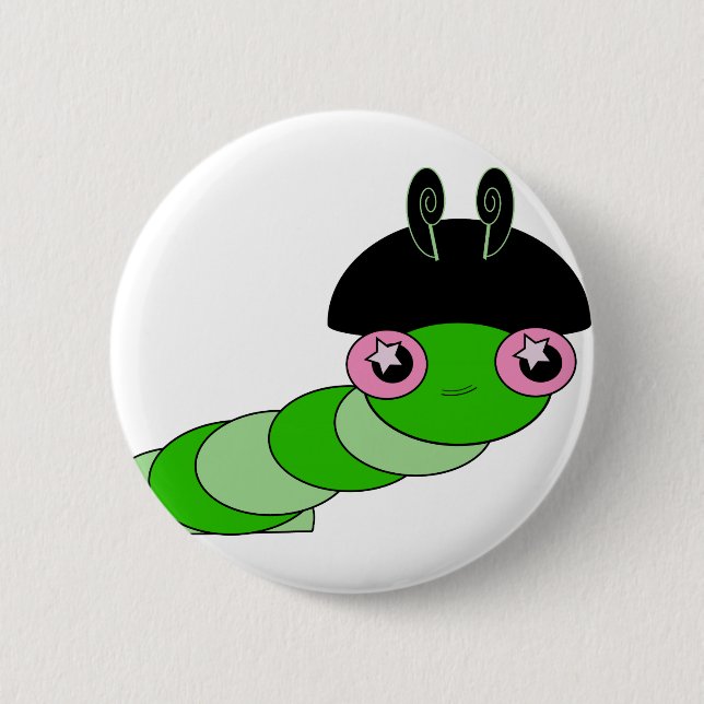 Cute Caterpillar 2 Inch Round Button (Front)