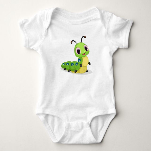 Cute Caterpillar Baby Bodysuit 2 (Front)