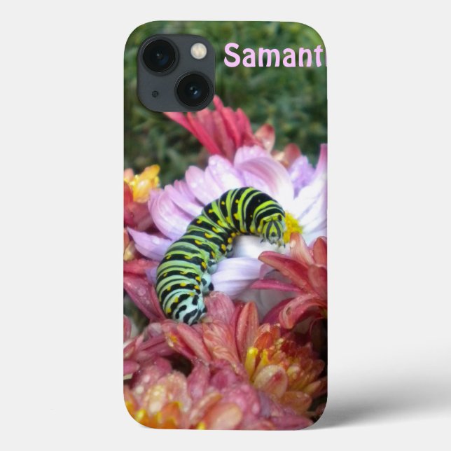 Cute Caterpillar iPad Case *Personalize* (Back)