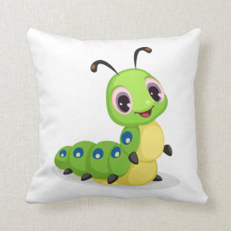 Cute Caterpillar Lancer Oreiller 16" x 16"