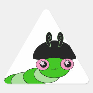 Cute Caterpillar Triangle Sticker