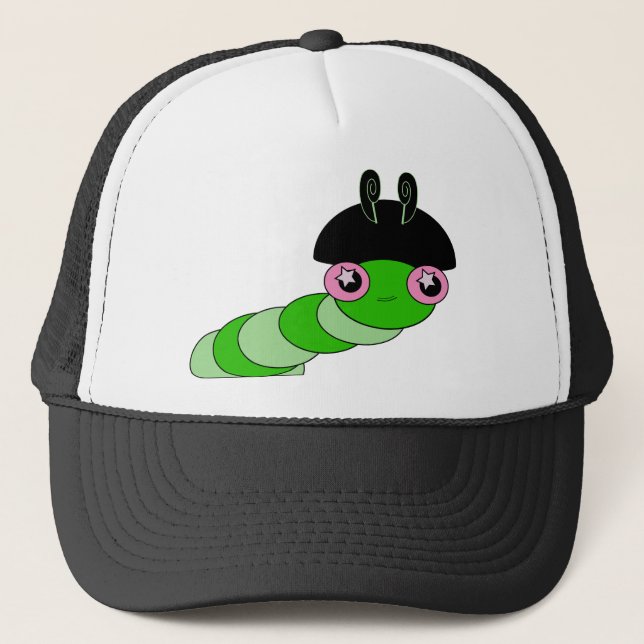 Cute Caterpillar Trucker Hat (Front)