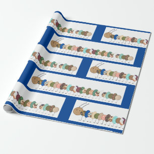 Cute Caterpillar Wrapping Paper-Erin Brie Art Wrap Paper