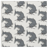 Cute catfish cartoon illustration