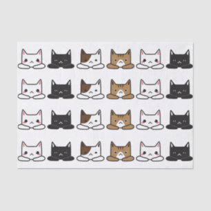 Cute "Cats All In A Row" Tissue Paper