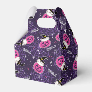Cute Cats and Pumpkins Halloween Pattern Favor Box