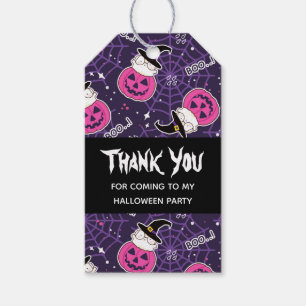 Cute Cats and Pumpkins Halloween Pattern Gift Tags