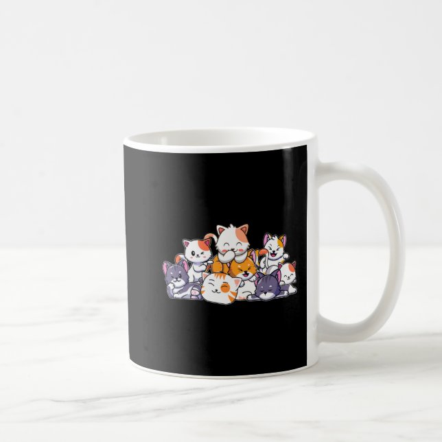 Cute Cats Anime Kawaii Japanese Otaku Neko Gift Wo Coffee Mug (Right)
