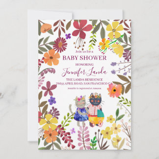 Cute Cats Baby Shower Invitation